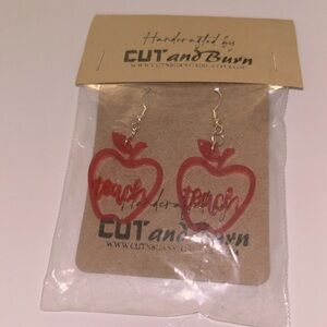Teach Apple Dangling Earrings